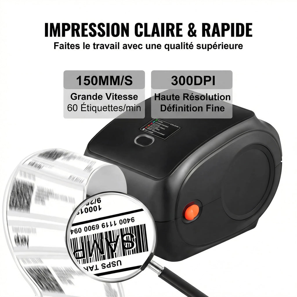 Imprimante Thermique -Étiquette (Bluetooth & USB)