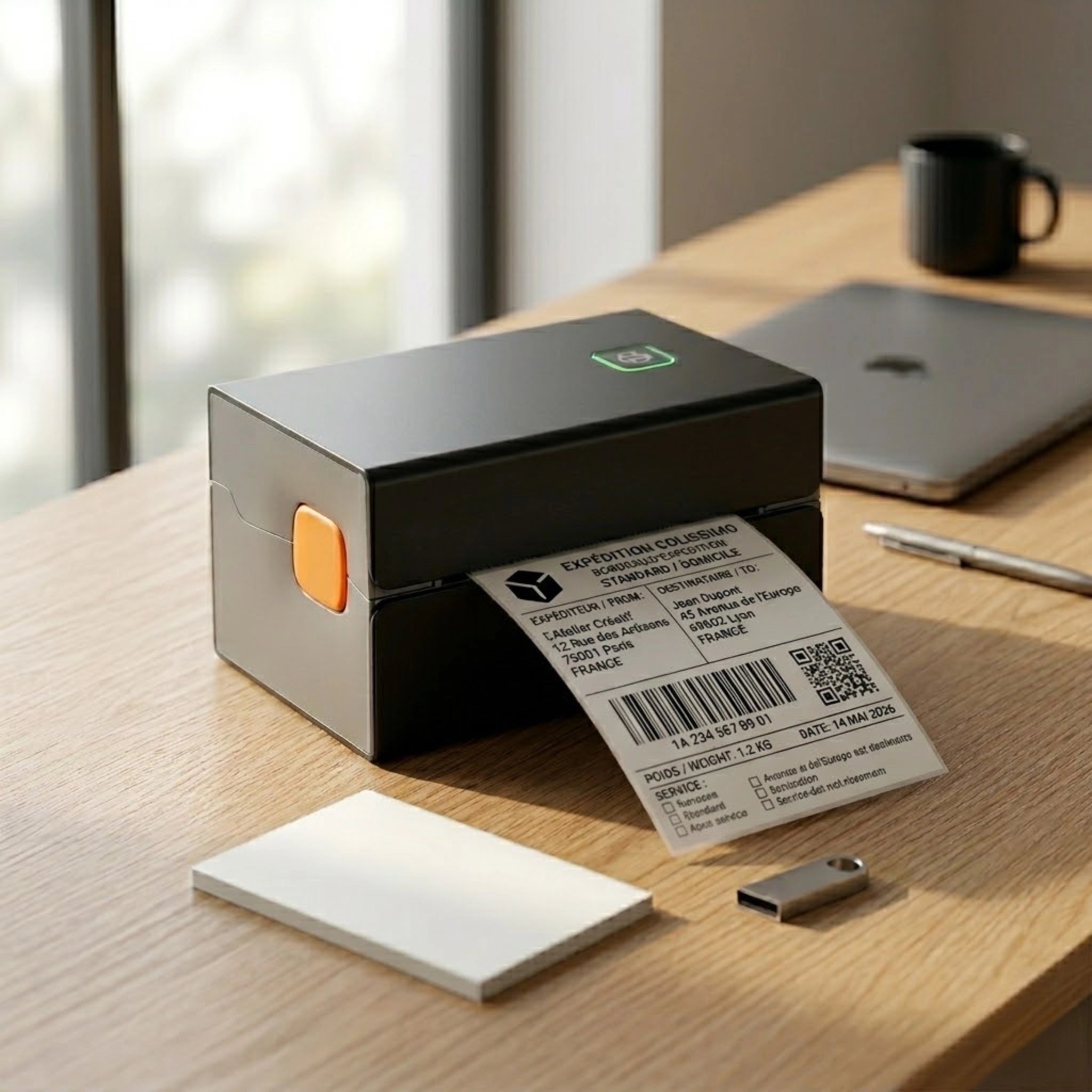 Imprimante Thermique Étiquette- Bluetooth & Sans Encre