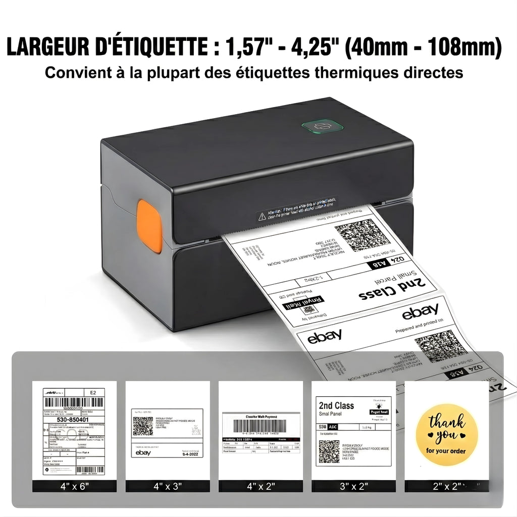 Imprimante Thermique Étiquette- Bluetooth & Sans Encre