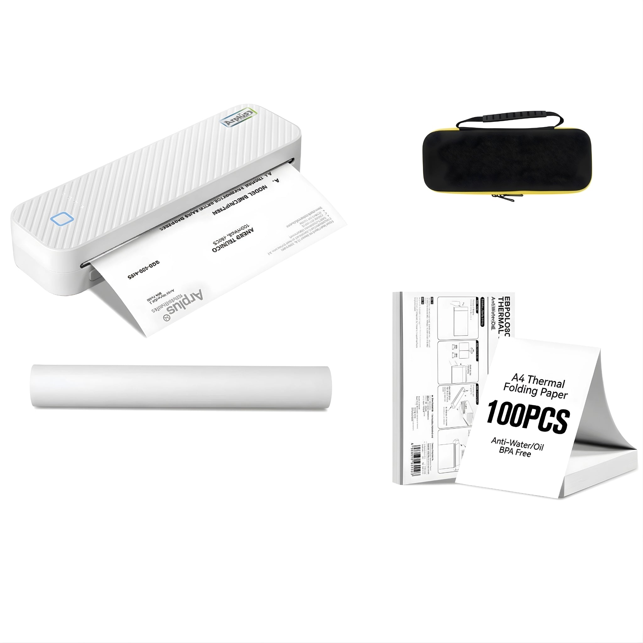 Imprimante A4 Portable Thermique Bluetooth - Sans Encre