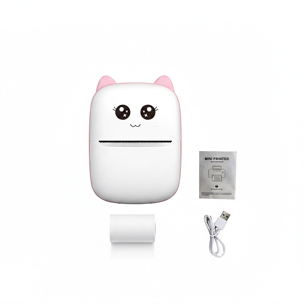 Mini Imprimante Thermique Photo Chat - Portable & Thermique (Bluetooth)